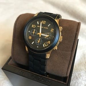 Black and Gold Michael Kors Watch